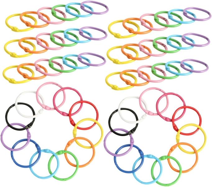 90pcs Metal Binder Rings 30mm for Index Cards Loose Leaf Book Rings