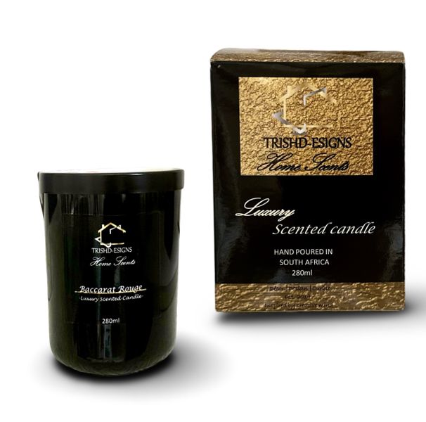 TRISHD-ESIGNS- Luxury Scented Candle Baccarat Rouge
