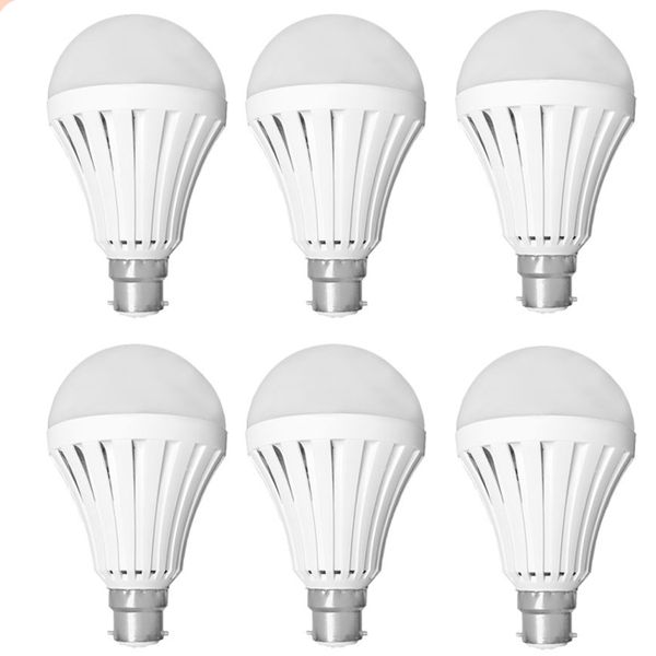 6 Pack 12 Watts Loadshadding Rechargabe Bulbs