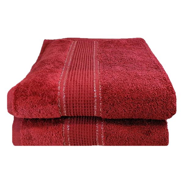 Luxe Collection Towel - 100% Cotton - Burgundy - Pack of 2