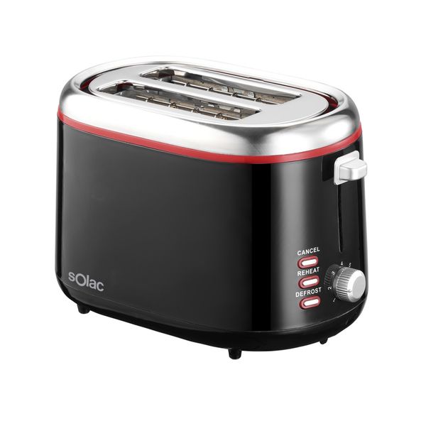 Solac Toaster 2 Slice Plastic Black 850W "Ruby 2 Slice