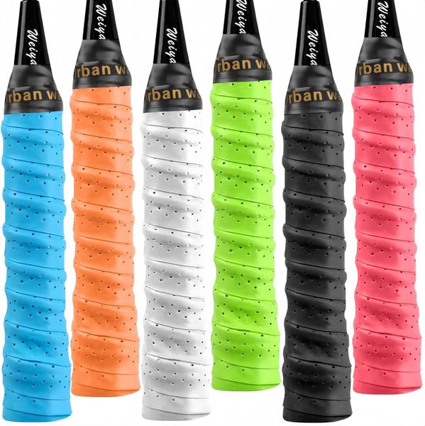 Tennis Racket Grip Tape (6 Grips) Precut &amp; Dry Feel Tennis Grip Designer