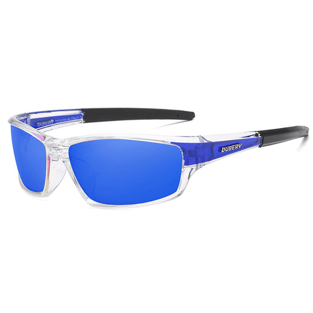 Dubery High Quality Men's Polarized Sunglasses Blue & Transparent