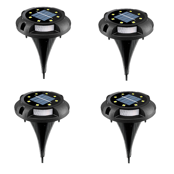 Warm White Solar Ground Path Light 4pcs - JNC
