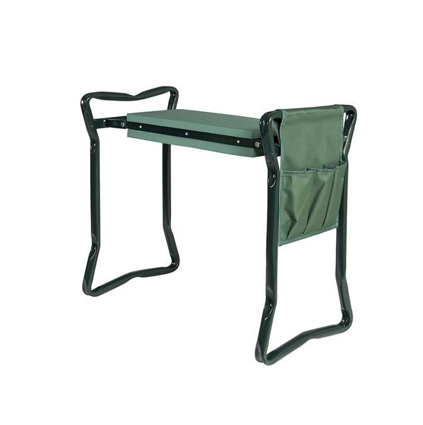 Foldable Garden Seat Bench Stool Chair Kneeler Seat Pad with Tool Pouch