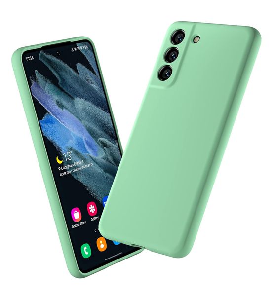 Liquid Silicone Back Case For Samsung Galaxy S21 Plus - Mint Green