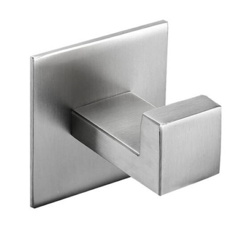 brushed silver towel hooks
