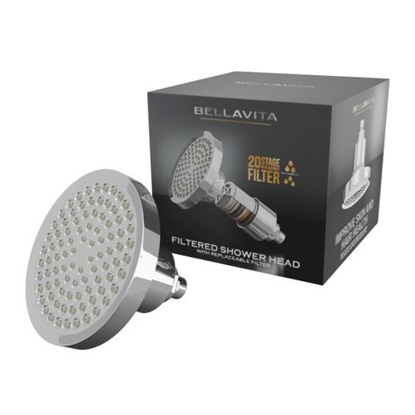 Bellavita Filtered Shower Head with 20-Stage Filtration - Chrome Finish Image