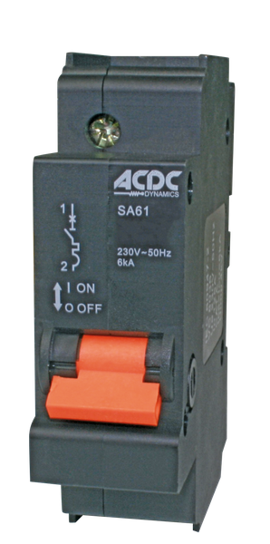 ACDC - Circuit Breaker - 13mm - 6kA - 3 Pole - D-Curve - 50A