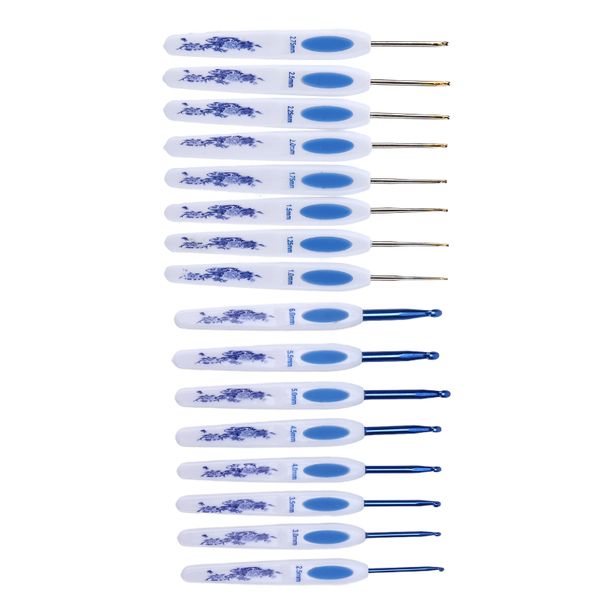 Ergonomic Crochet Hooks Set For Beginners Blue image