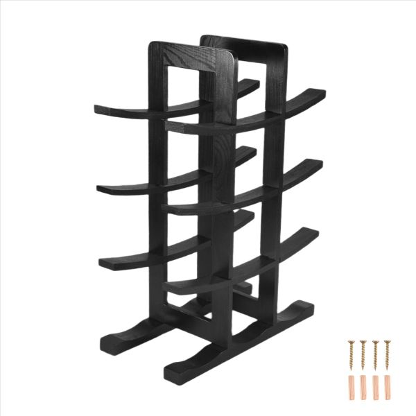 Wooden Bamboo Wine Rack 12 Bottle Bar Dining Storage Liquor Holder