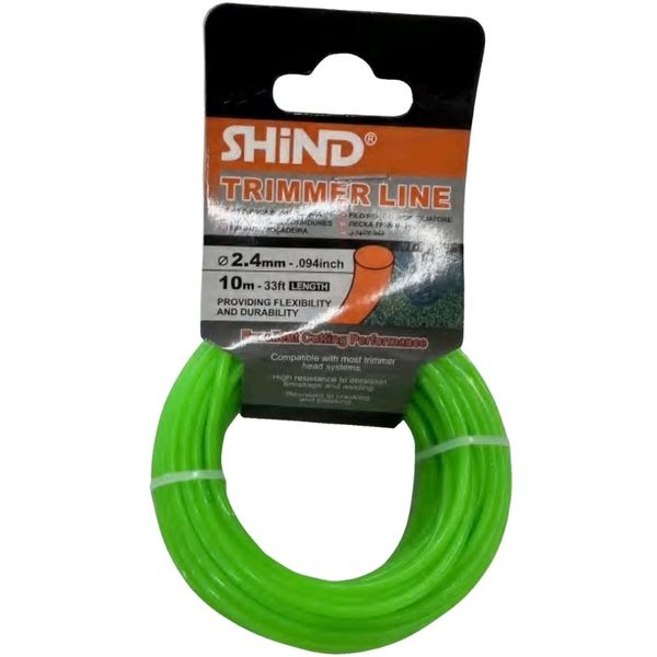 Shind 10m Green Trimmer Line - 2.4mm Thickness