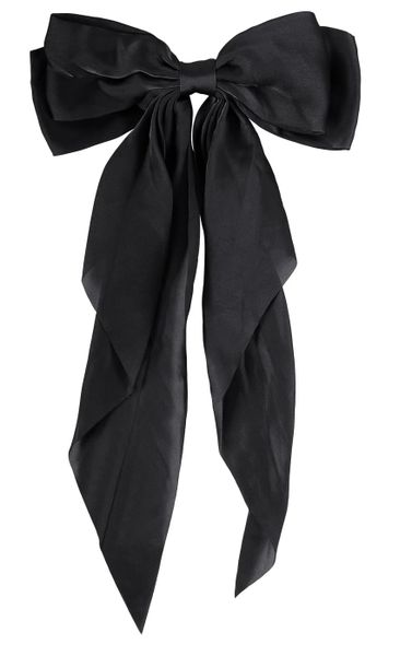 Large Hair Bow Clip - Black