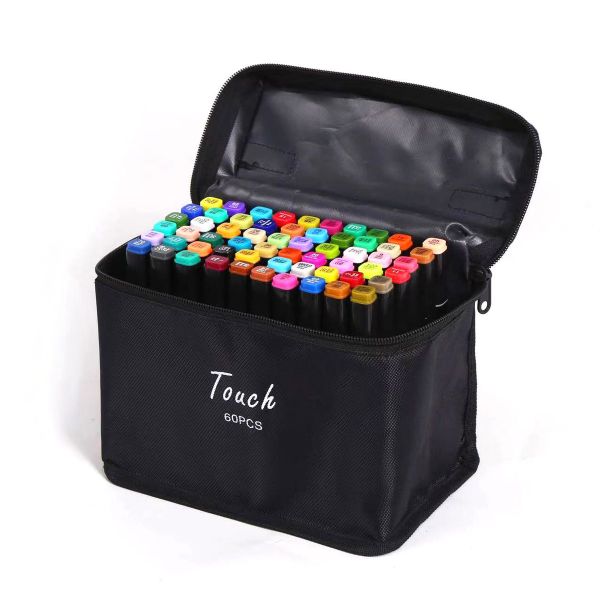 Alcohol Markers Set, 60 colors Alcohol Based Dual Tip
