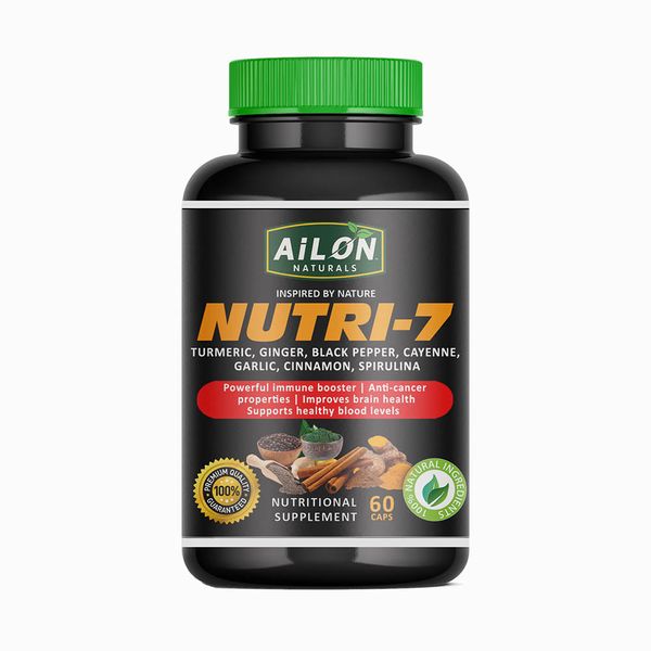 Nutri 7 Combo - Turmeric, Ginger, Cayenne, Garlic, Cinnamon &amp; Spirulina