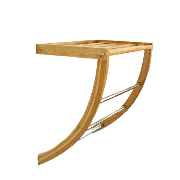 Towel rack bamboo light carbon finish