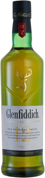 Glenfiddich 12 Year Old Single Malt Scotch Whisky, 750ml