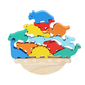 Animal Balancing Toys- Educational Stacking Wooden Dinosaur Balance ...