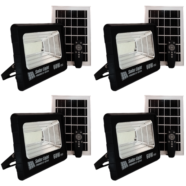 60W GDSuper IP67 Solar Flood Light GD-60H Pack of 4