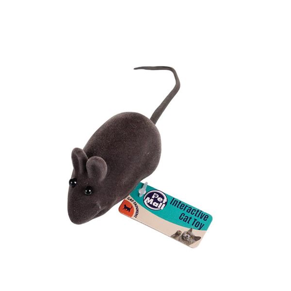 Pet Toy - Interactive Cat Toy - Felt - Grey Mouse - 5cm