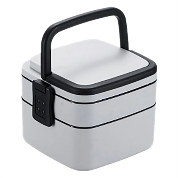 Plastic Double-Layer Lunch Box Leak-Proof Multilayer Fitness Student Lunch