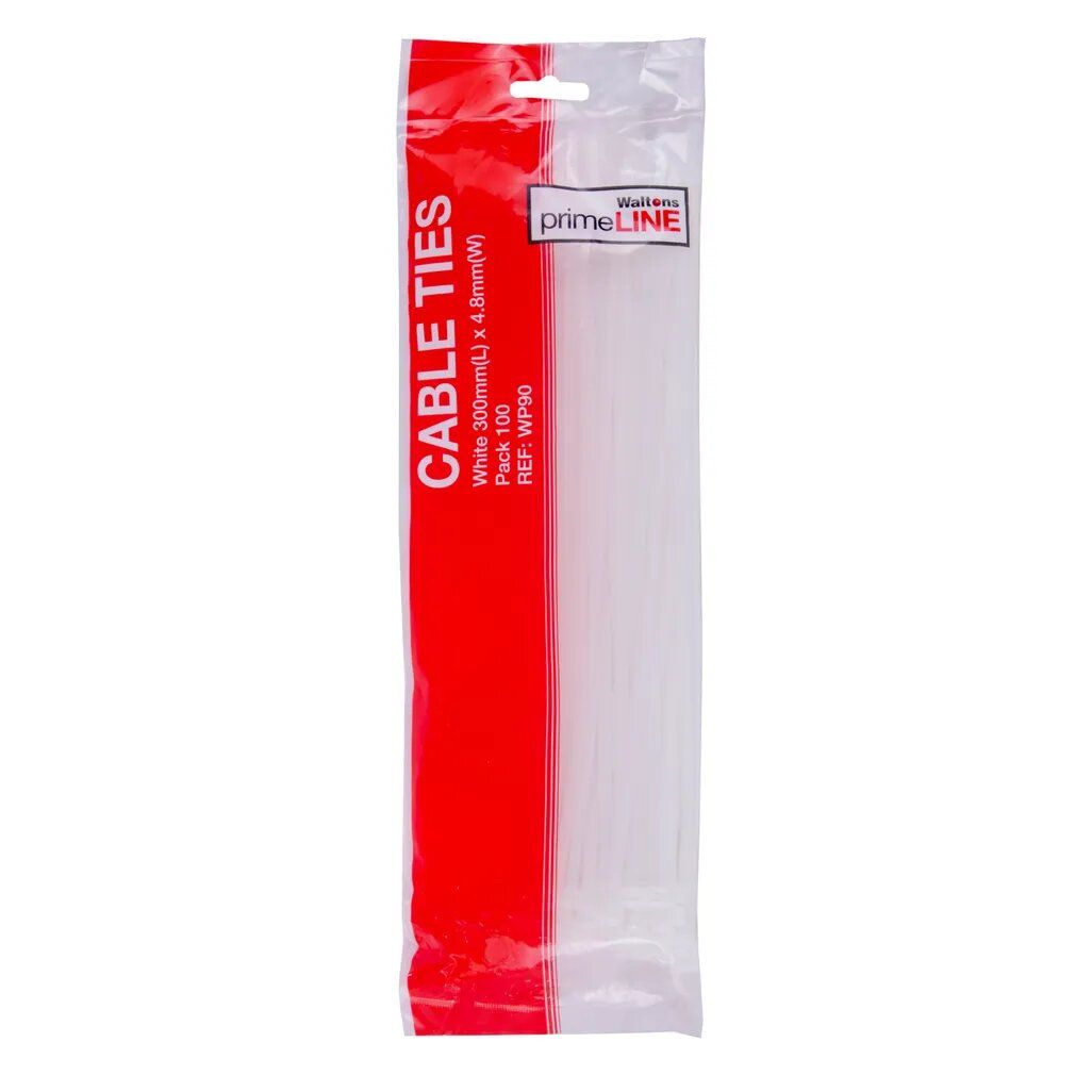Primeline White Cable Ties WP90 (Pack 100) x2 Shop Today. Get it