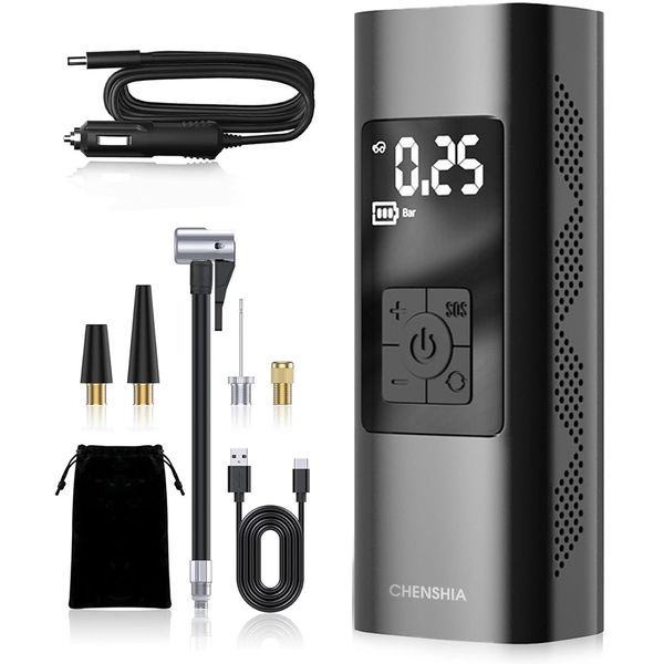 Portable Tire inflator Air Compressor Rechargeable Digital Cordless Car