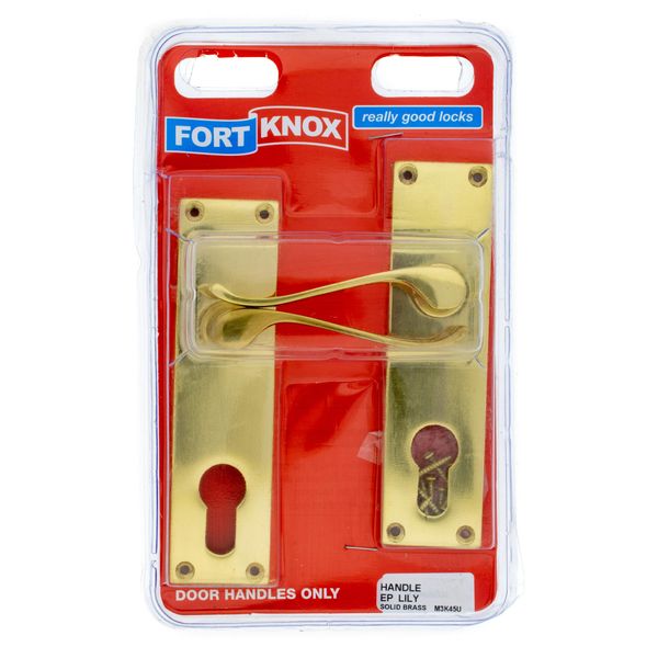 FORT KNOX Solid Brass Handles Only Lily design Q:1 M3K45U