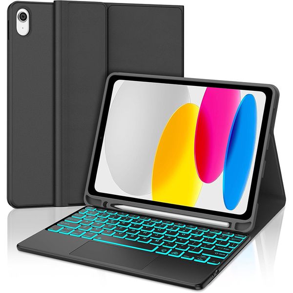 Backlight Touchpad Keyboard Case Compatible with iPad 10th/A16 (10.9'')