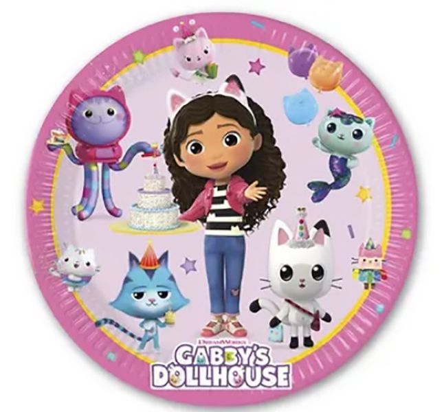Gabbys Dollhouse Paper Plates 23cm