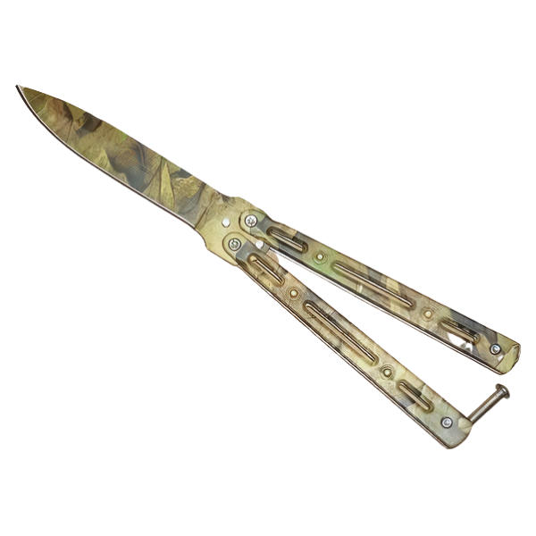 Tree Hunting Camo Butterfly Knife