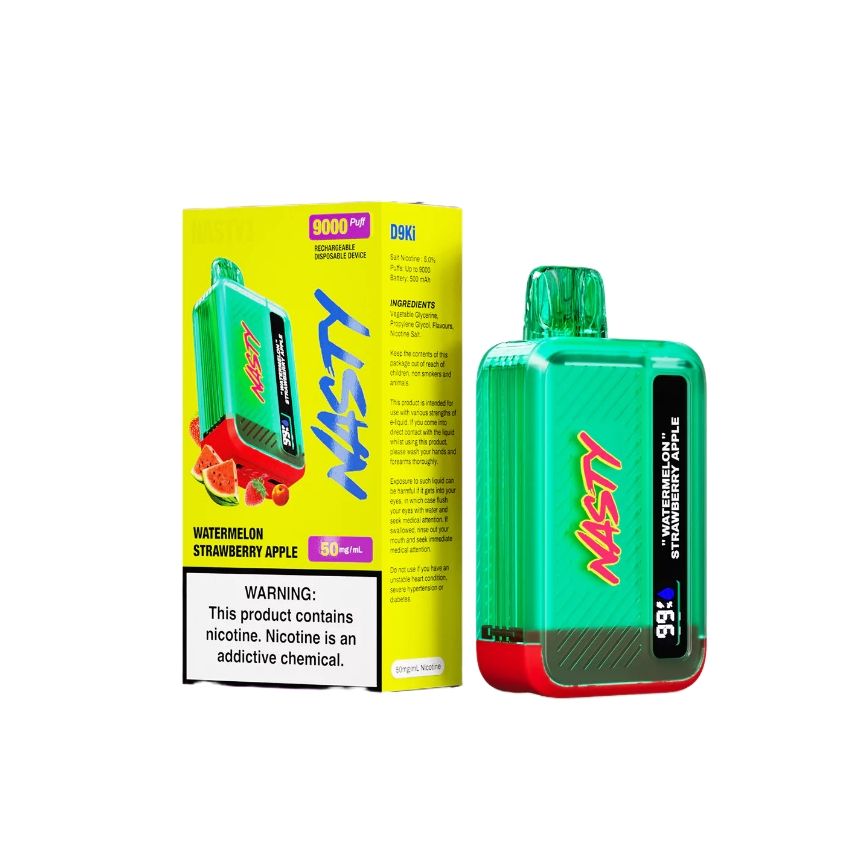 Nasty Bar 9000 Puffs Disposable Vape - Watermelon Strawberry Apple | Shop  Today. Get it Tomorrow!