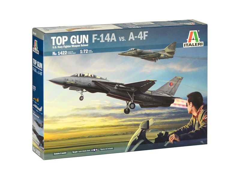 Italeri 1/72 "Top Gun" F-14 vs A-4F Plane Plastic Model Kits