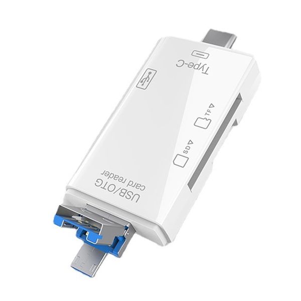 TF/SD Card Reader 3-in-1 Memory Card Reader with Tri-Connectors