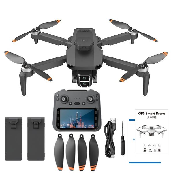 GPS Brushless Foldable Drone with 5.9" LCD Remote -3000m Range,20min Flight