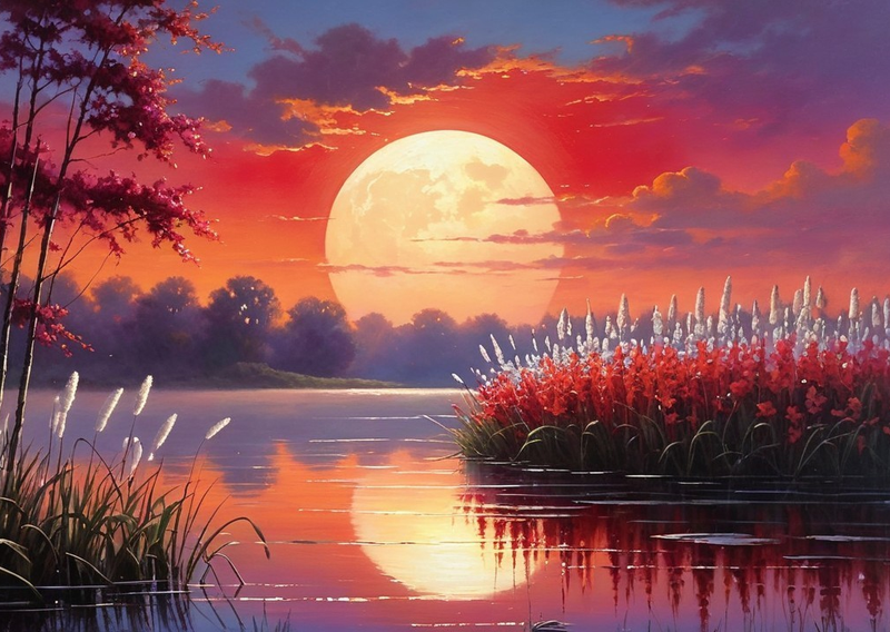 Canvas cm Home Decor Wall Art -Moonlit River