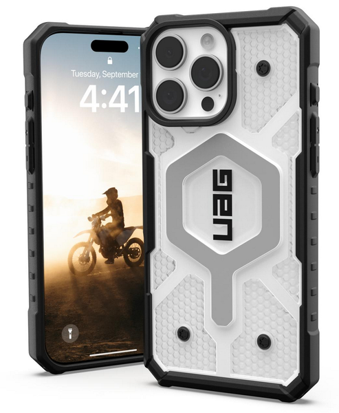 UAG Pathfinder Clear MagSafe Case For iPhone 16 PRO MAX - Ice/Silver