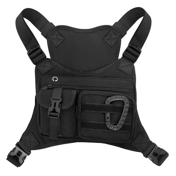 Tactical Outdoor Chest Pack, Running Sports Chest Bag for Men Hiking