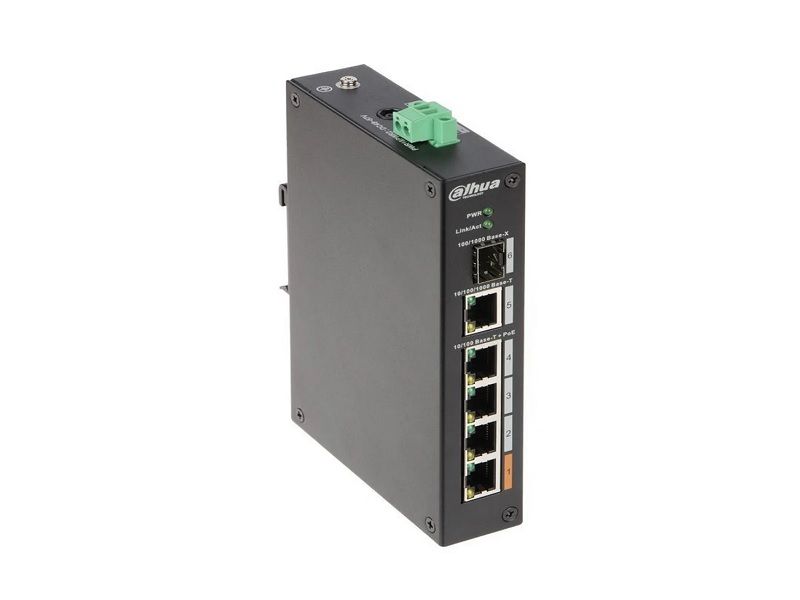 DAHUA 6 Port Unmanaged Hardened Switch with 4 Port PoE