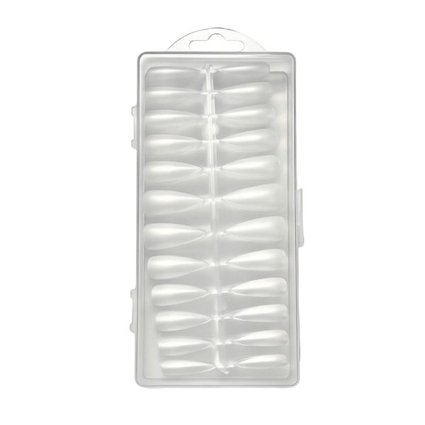 240 Piece Full &amp; Half Dual-Use Nail Tips 12 Sizes - Almond / Stiletto / Square