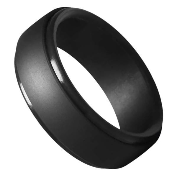 Shiny Edge Navy Silicone Ring for Men