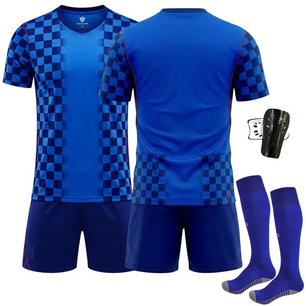 4 Pieces Kids Boys Soccer Jersey Set For Croatia - Size 16-28