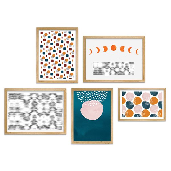 Cape Art Wall Art Oak Composite Curated 5 Piece