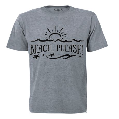 Beach Please! - Kids T-Shirt - Grey