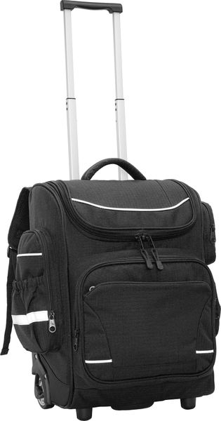 School Mate® X Large Ripstop Division Trolley Backpack BLACK S-2932
