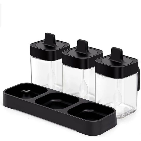 3 Piece Spice and Food Container With Spoon and Lid C46-8-641