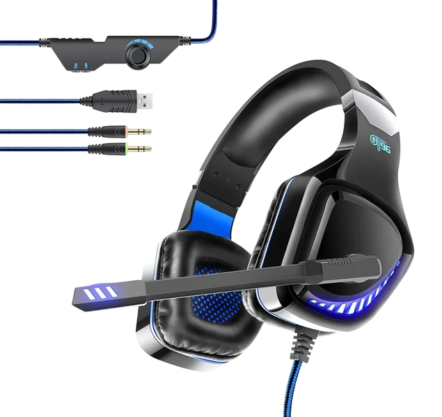 OVLENG GT96 Stereo Gaming Headset - Wired Over-Ear with LED Light