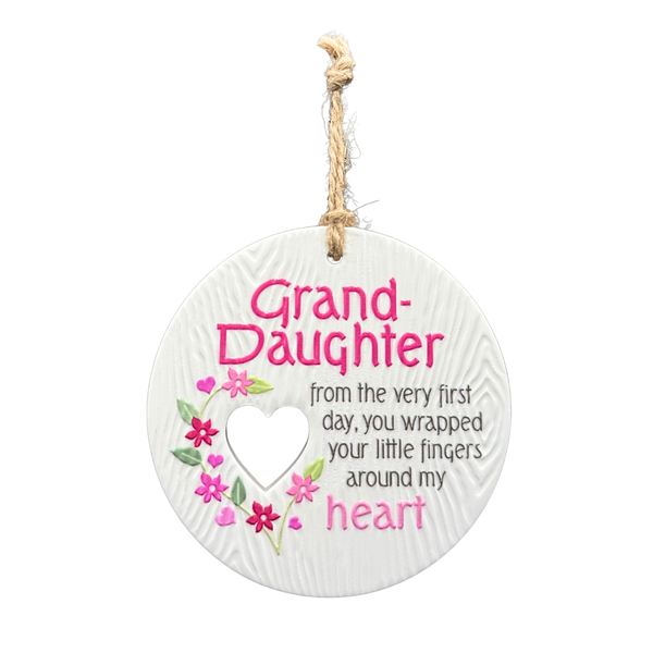 Piece of my Heart Ceramic Plaque - Granddaughter