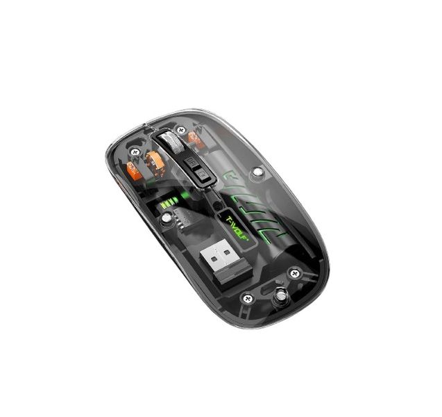 XO X11 Wired Optical Mouse Transparent Black High Precision, Durable Design