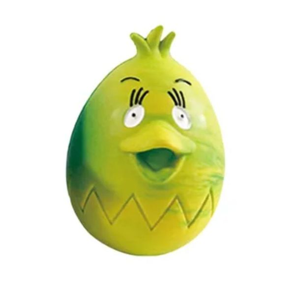 Durable Squeaky Rubber Egg Dog Toy - Heavy Duty Natural Rubber Fetch
